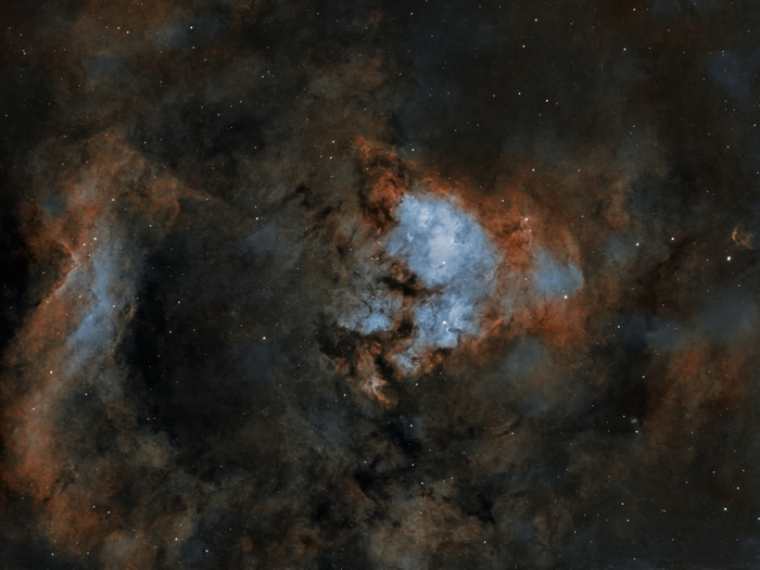 NGC 7822. ������������: ZWO Seestar S30 pro, ~5�. ��������� �������� . ���������: siril, graxpert, photoshop.