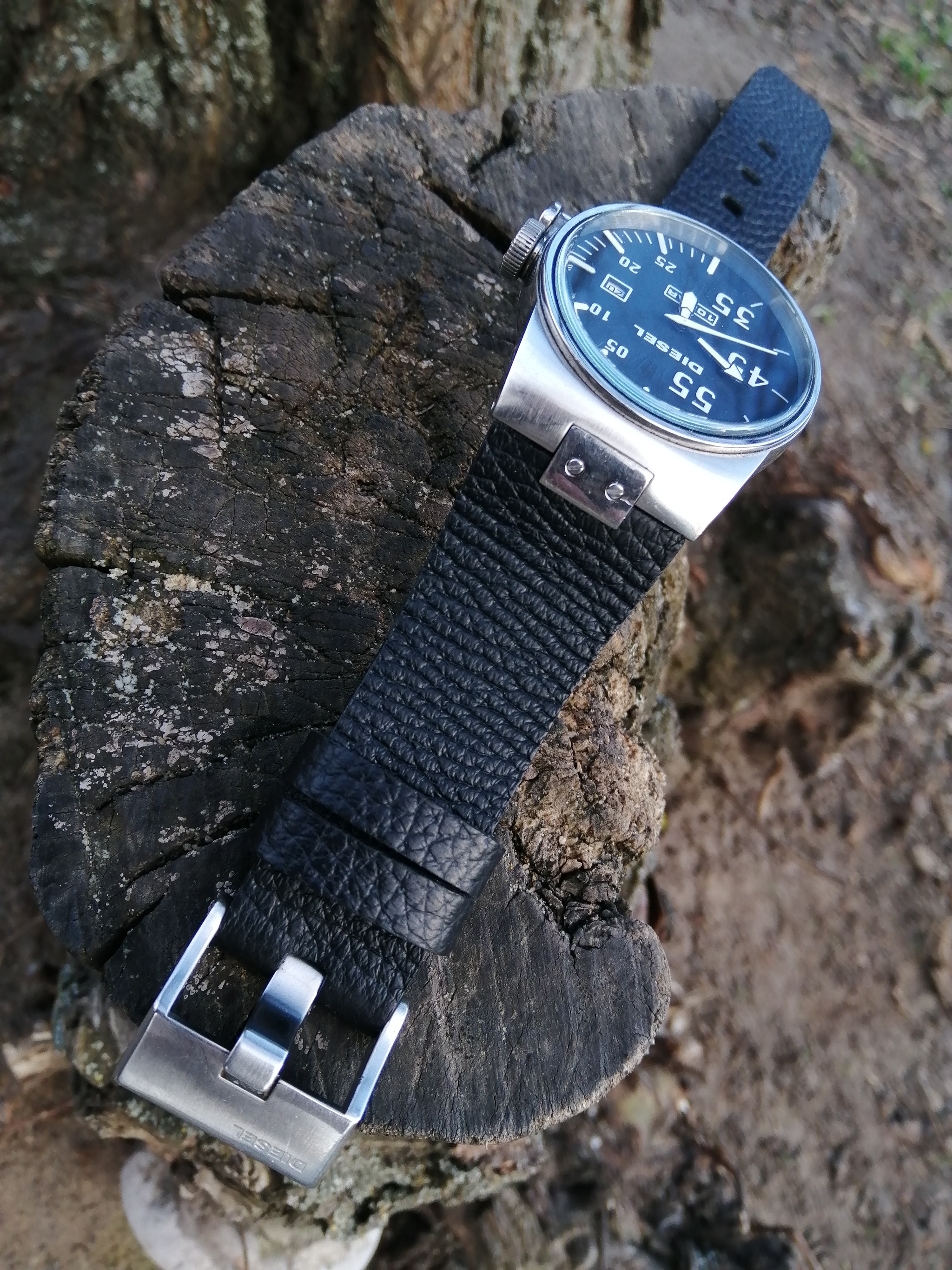 Diesel watch strap dz-1161 - My, Watch strap, Strap, Diesel, Voronezh region, Handmade, With your own hands, Wrist Watch, Natural leather, Longpost