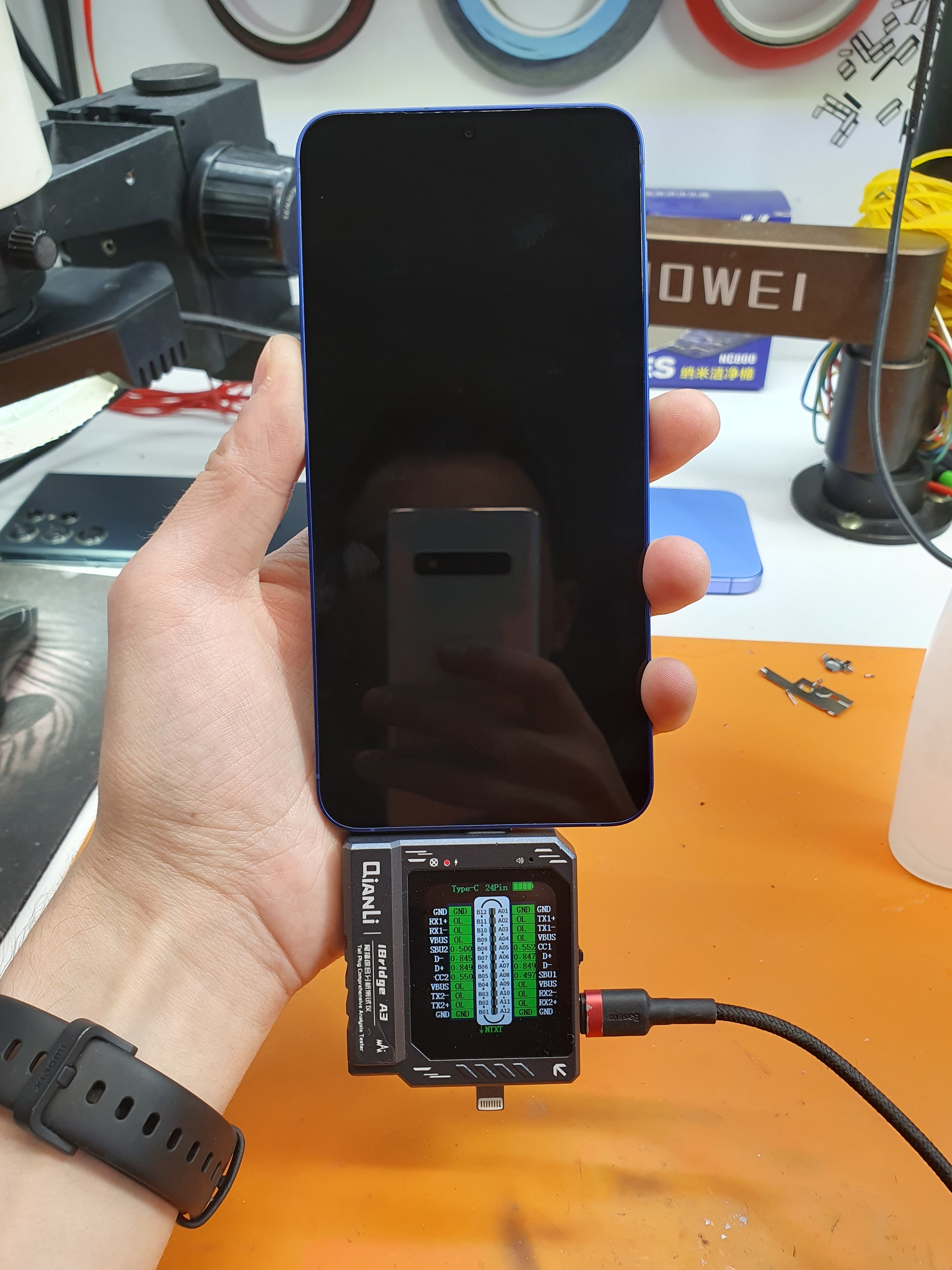 Got it all done and done. Samsung S25+ - My, Moscow, Ремонт телефона, Soldering, Collective farm tuning, Saving, Quality, Samsung, Mat, Longpost