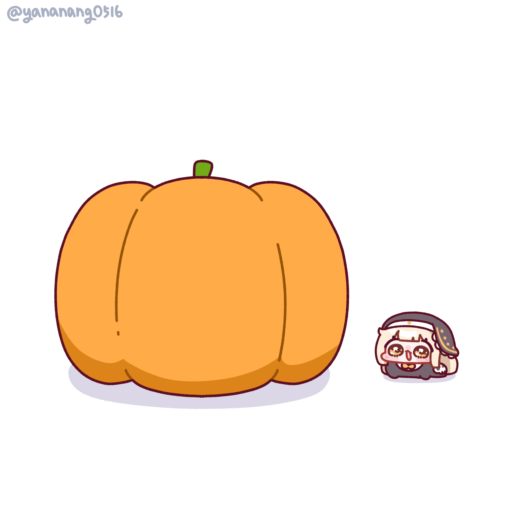 Great Lent - Yananang, Pumpkin, Anime, Anime art, Speaki (trickcal), Giant pumpkin, Nun