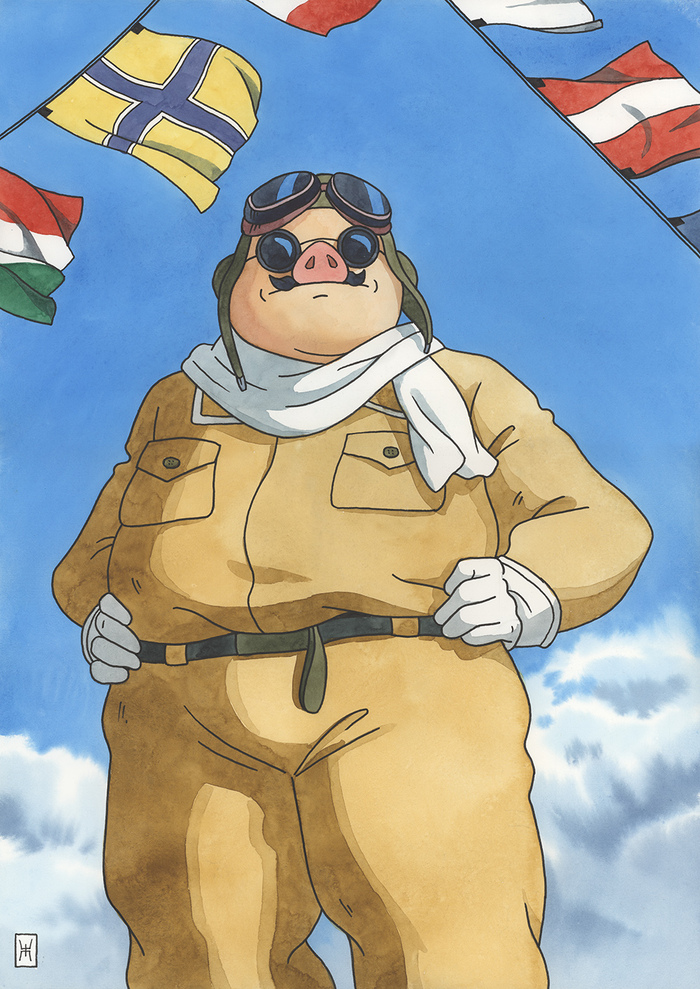 Рисую акварелью всякое. Порко Россо