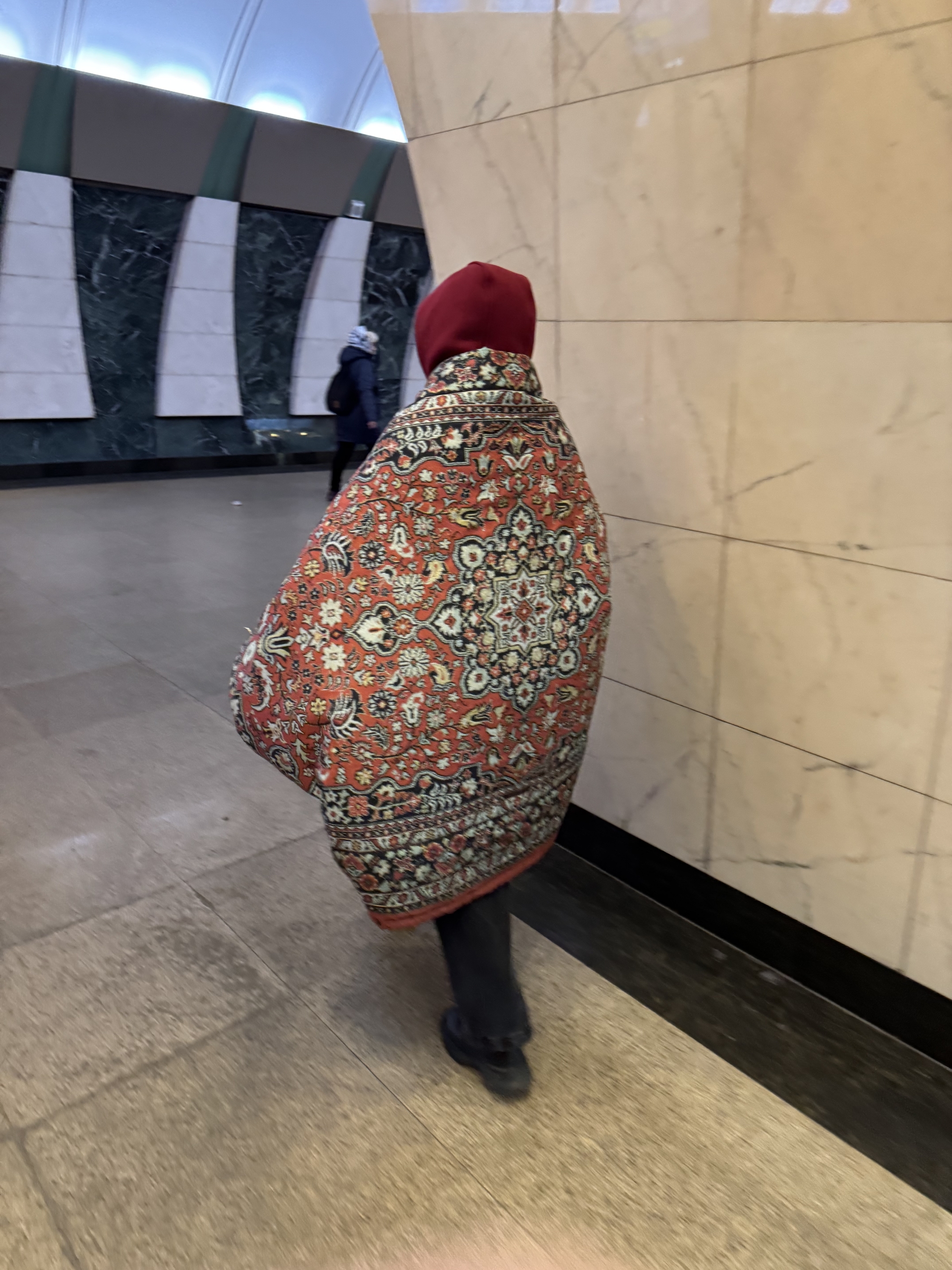 Helicopter carpet - My, Carpet, Cloth, Strange humor, Metro