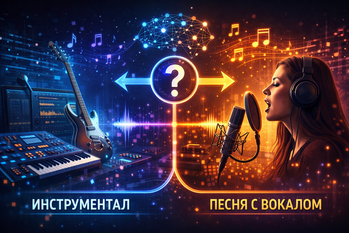 Можно сделать песню нейросетью и сделать музыку с помощью нейросети