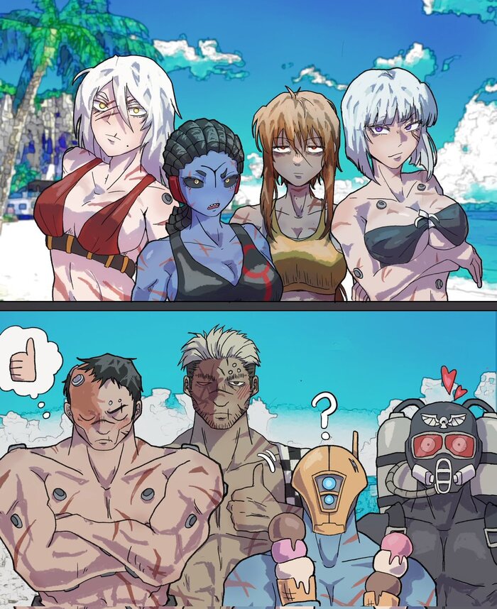 На морском песочке…