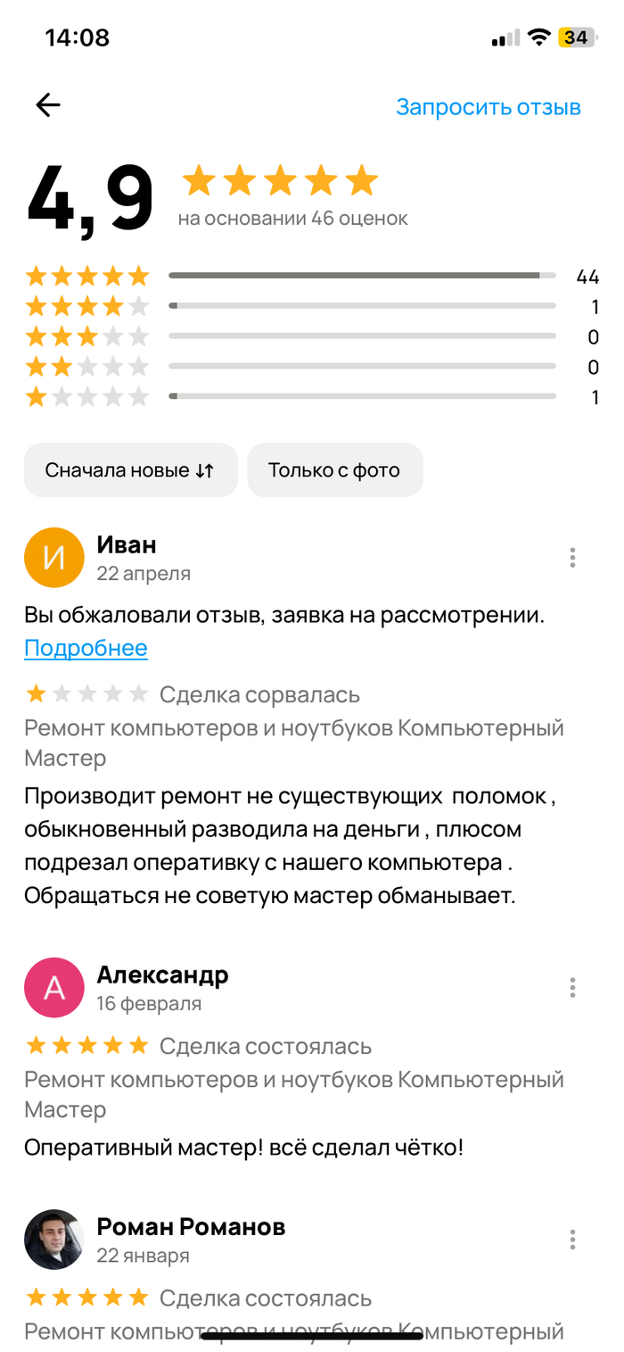Вот данный отзыв