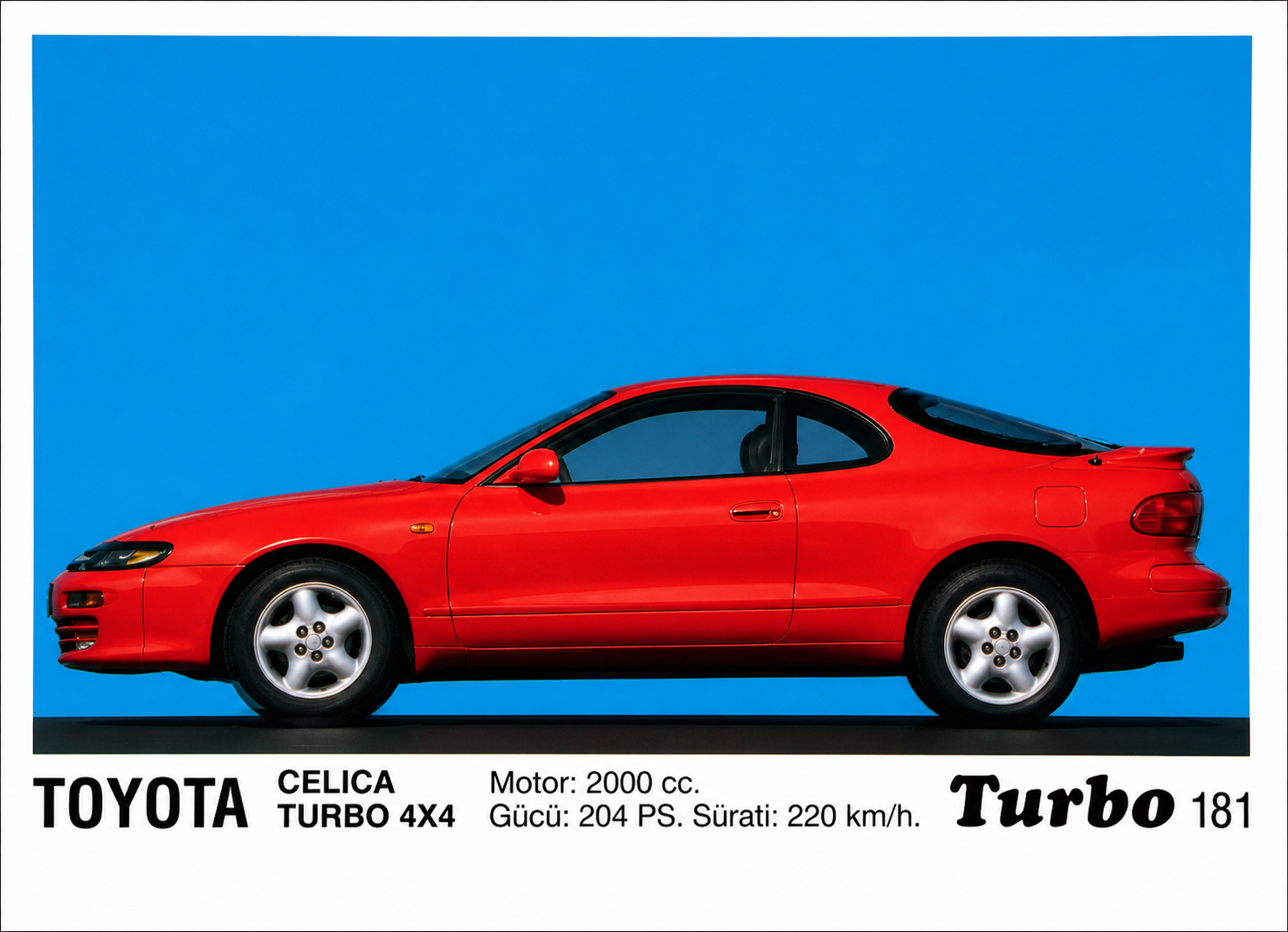 Вкладыш №181 — Toyota Celica Turbo 4×4, восстановленное изображение