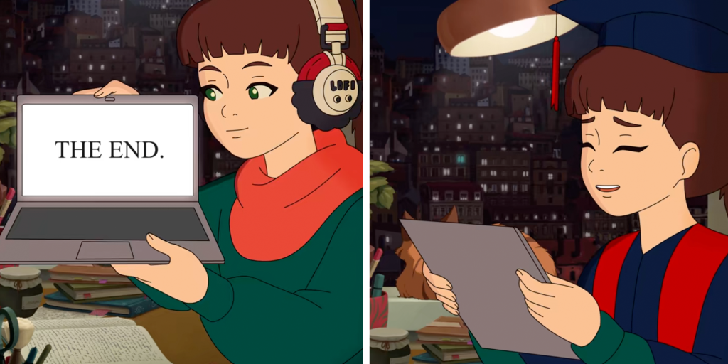 A girl with a ponytail has been studying nonstop for eight years. A brief history of Lofi Girl - Lofi hip-hop radio, Lo-Fi, Youtube, Music, Longcat, Longpost