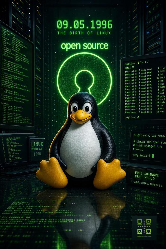 🗓 09.05.1996 � ���������� Linux ���������� ���� Tux [����_�������]