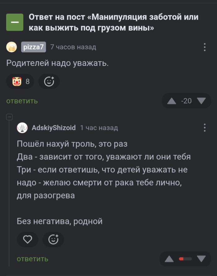 А у нас, на Пикабу адекватное общество?