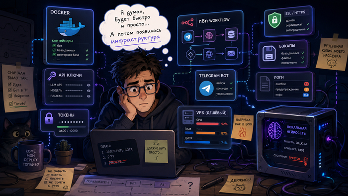 Как я пытался запустить AI-бота на дешёвом VPS и понял, где начинается настоящая боль