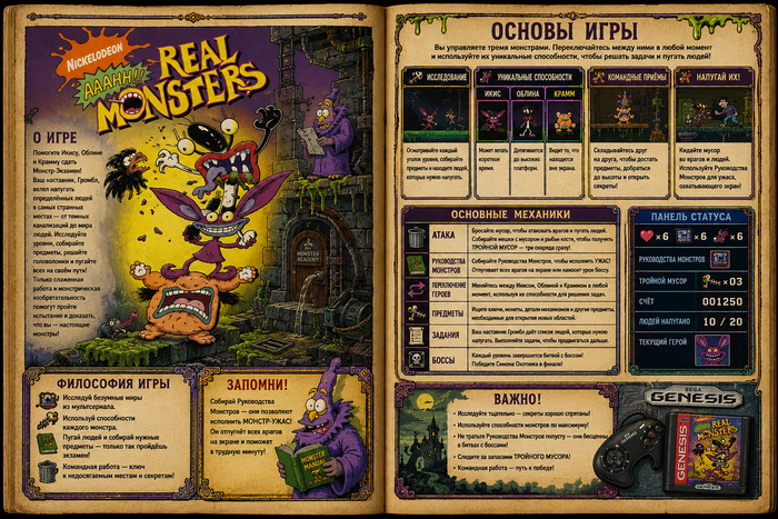 AAAHH!! Real Monsters - SEGA Guidebook