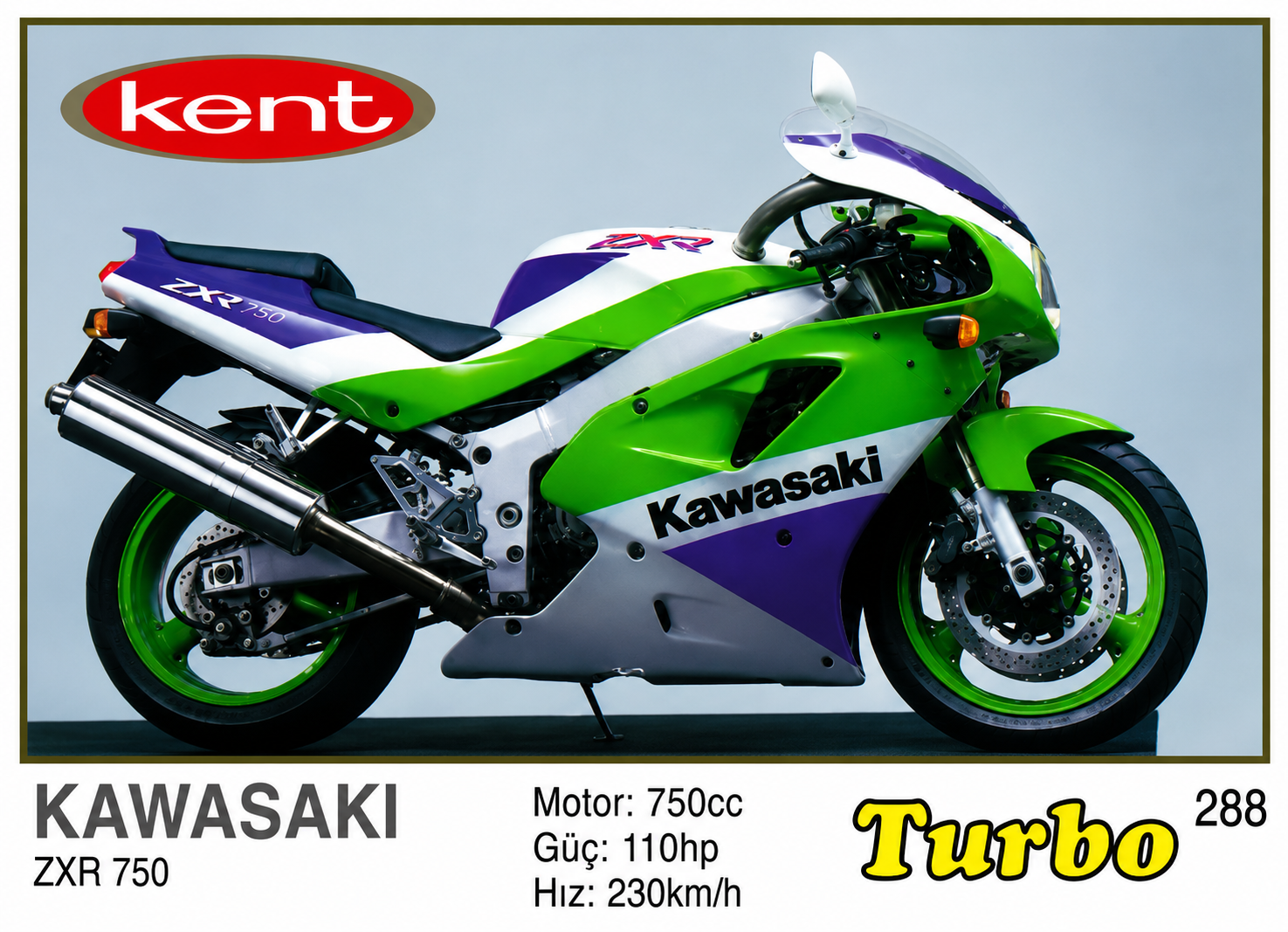 Вкладыш №288 — Kawasaki ZXR 750, восстановленное изображение