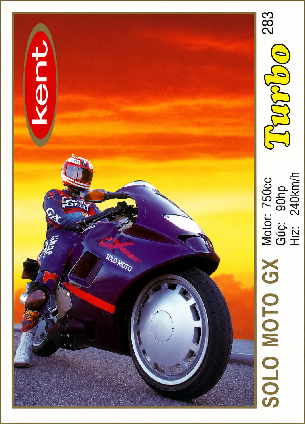 Вкладыш №283 — Gilera CX 125, восстановленное изображение