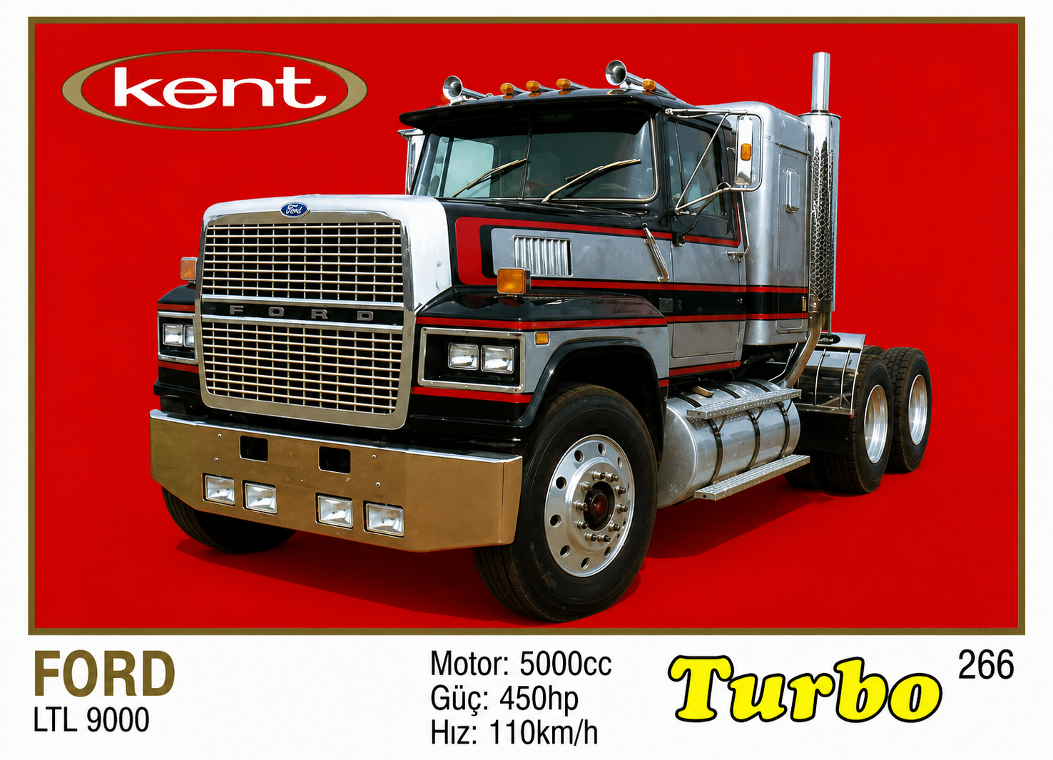 Вкладыш №266 — Ford LTL 9000, восстановленное изображение