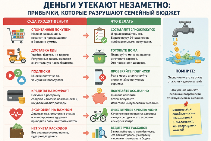 Деньги утекают незаметно: привычки, которые разрушают семейный бюджет