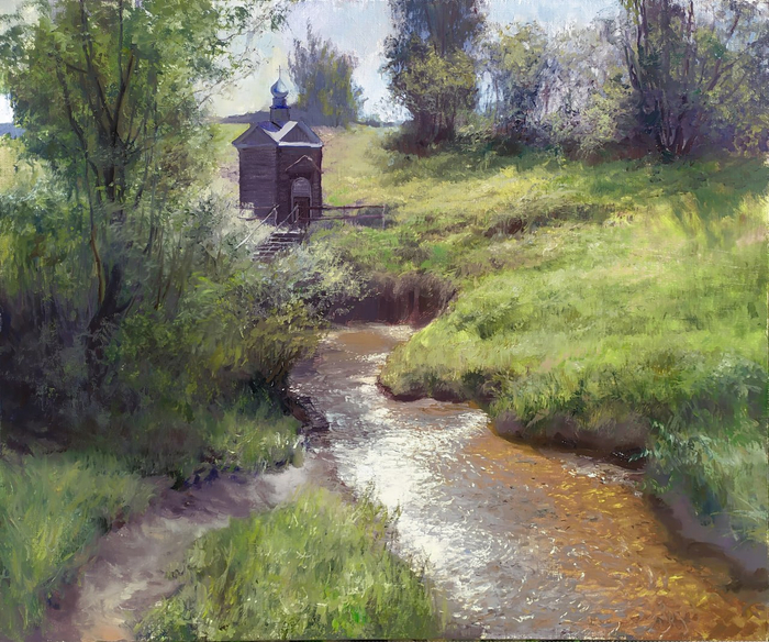 Святой источник. 60х50. Холст. Масло