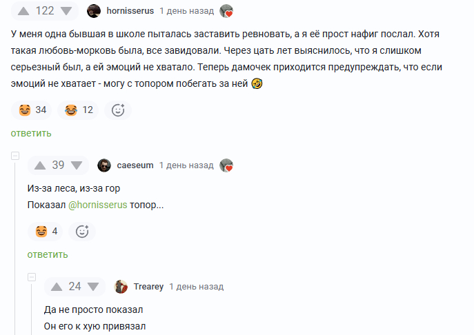 Эмоции и топор