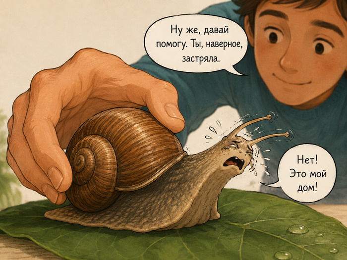 Ощущения каждый раз, когда кто-то из экстравертов приходит в гости и решает, что нас надо спасать от собственного дома. Спасибо, но мы не застряли. Нам и тут хорошо.