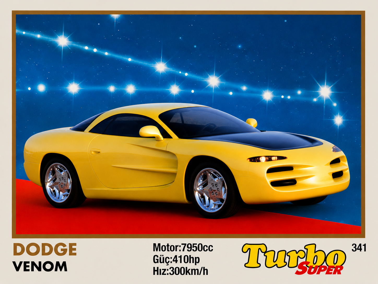 Вкладыш №341 — Dodge Venom, восстановленное изображение