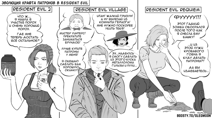 ЭВОЛЮЦИЯ КРАФТА ПАТРОНОВ В RESIDENT EVIL