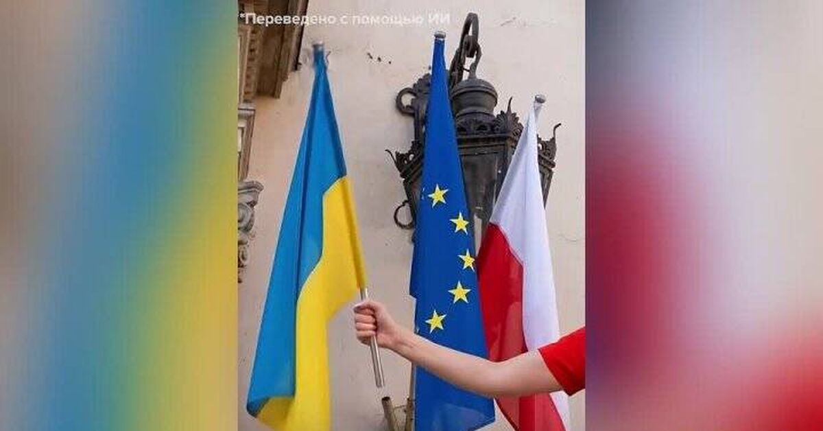 Was that even possible?! Krakow mayoral candidate Marianne Schreiber threw EU and Ukrainian flags into the trash in a campaign video. - Politics, Poland, Elections, Krakow, Ukraine, European Union, Video, Video VK, Short videos, VKontakte (link), Neural Network Content