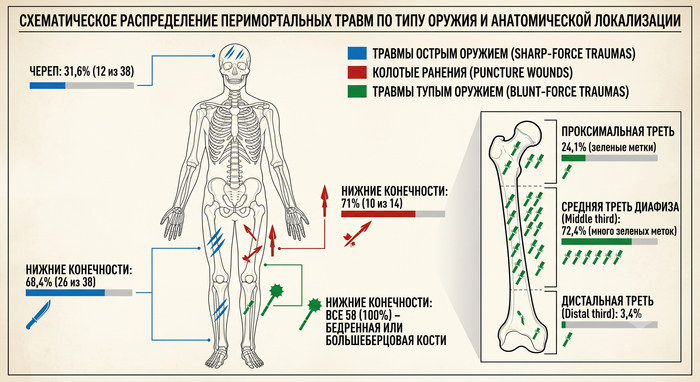 Перимортальных травм, т.е. нанесенных нанесенных непосредственно перед смертью