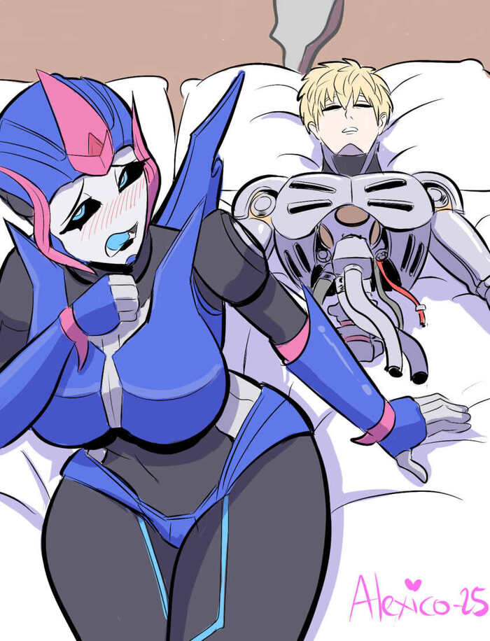 Broken innocent cyborg-boy