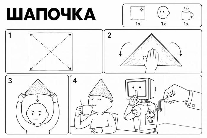 Пришло время собрать шапочку из фольги