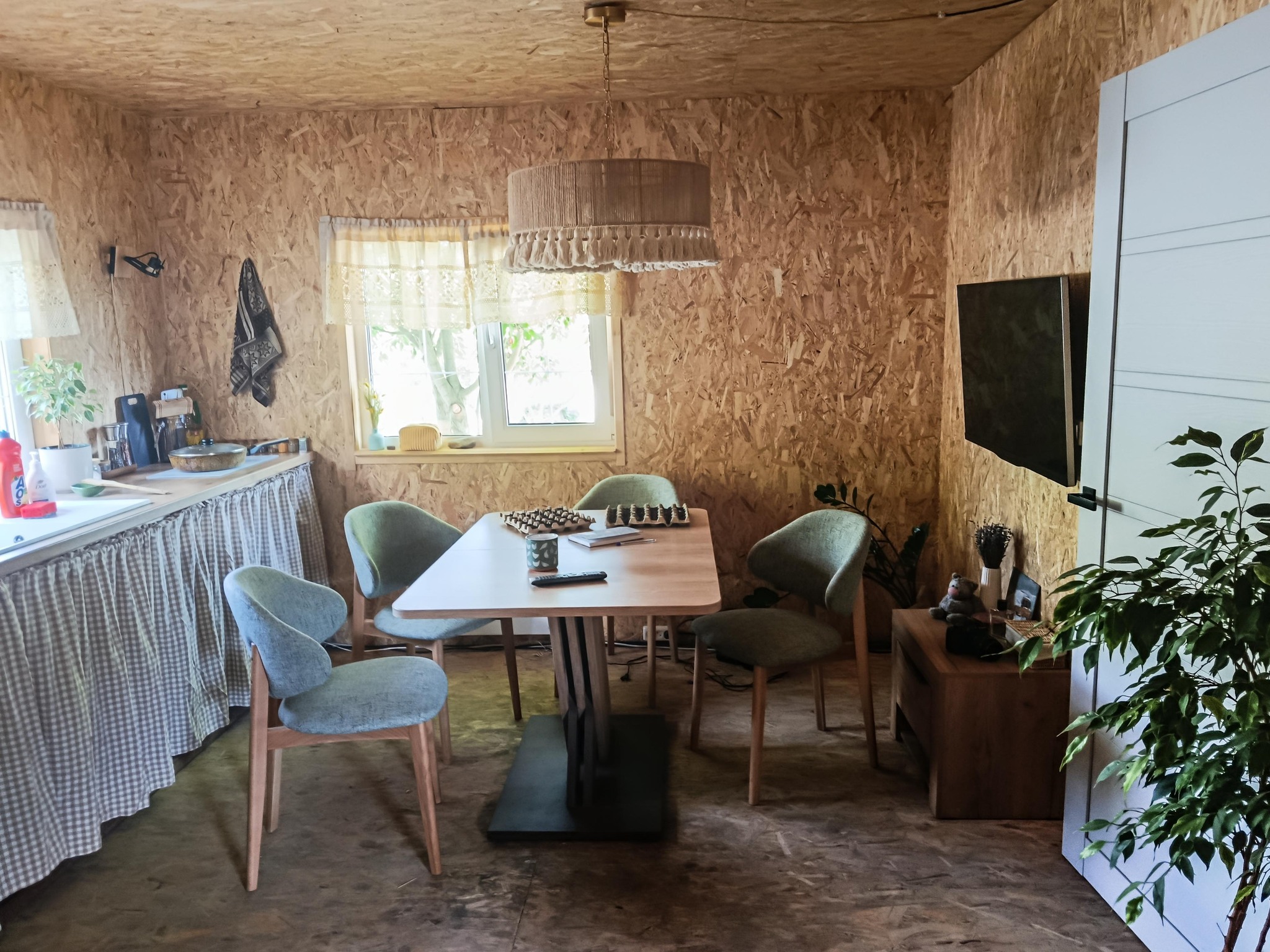 My number two dream is a lampshade over the table. And just lots of photos of our 6x6 house. - My, Dacha, Saint Petersburg, Layout, Longpost, Village