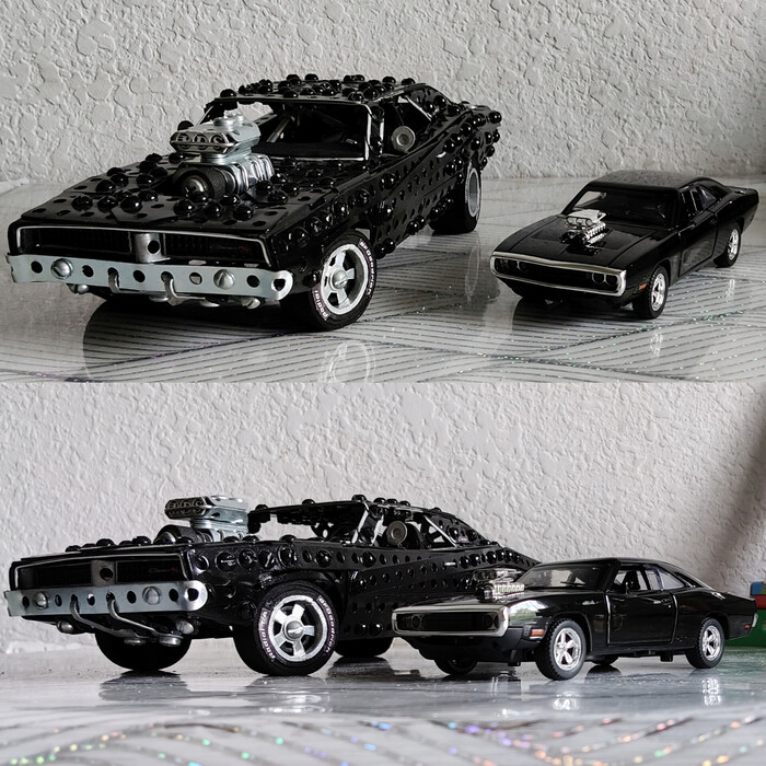 Dodge Charger из металлического конструктора и в масштабе 1:32