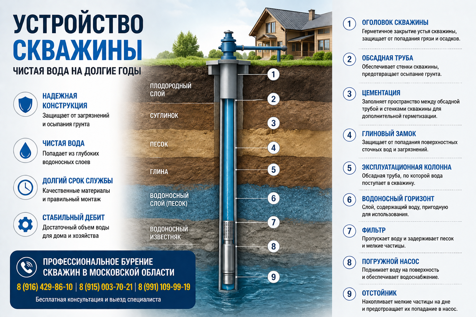 Turnkey well drilling in the Moscow region: how much it costs, how to choose a contractor, and what to look for - My, Drilling of the wells, Moscow region, Moscow, Vacation home, Water supply, Artesian well, Building, Dacha, Engineering communications, Longpost, , Peekaboo+