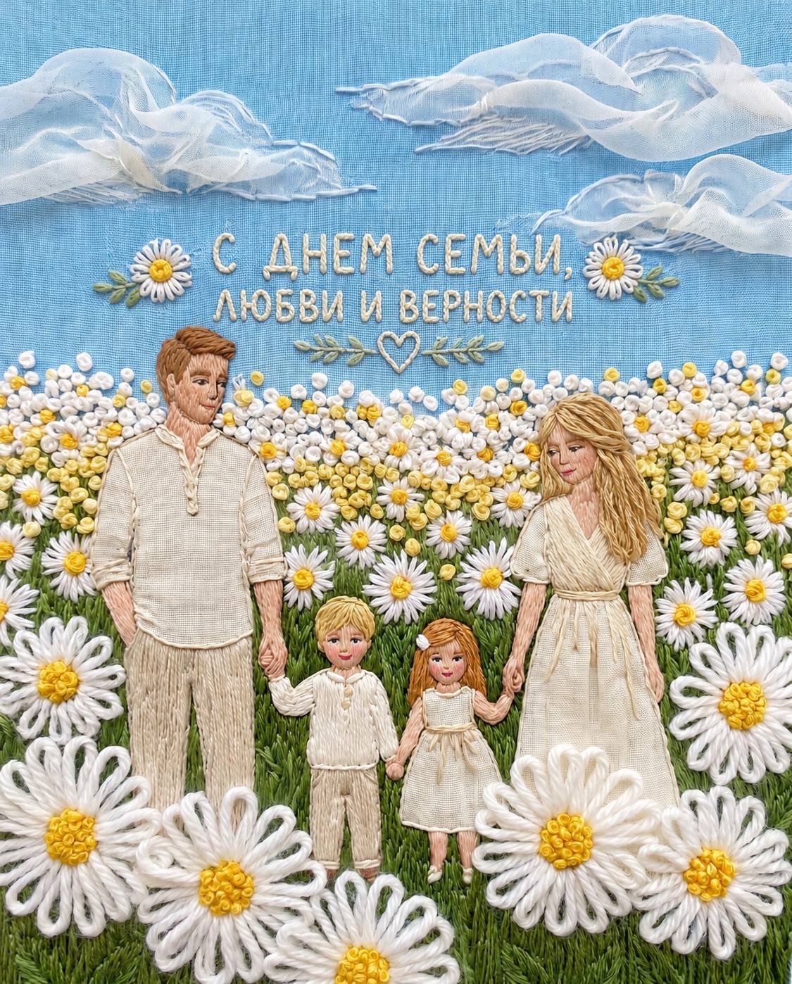 May this Day of Family, Love and Fidelity be filled with smiles, hugs and happy moments. - Neural Network Content, Artificial Intelligence, Neural network art, Family, Family Day of Love and Fidelity, Traditions, Russia, Longpost