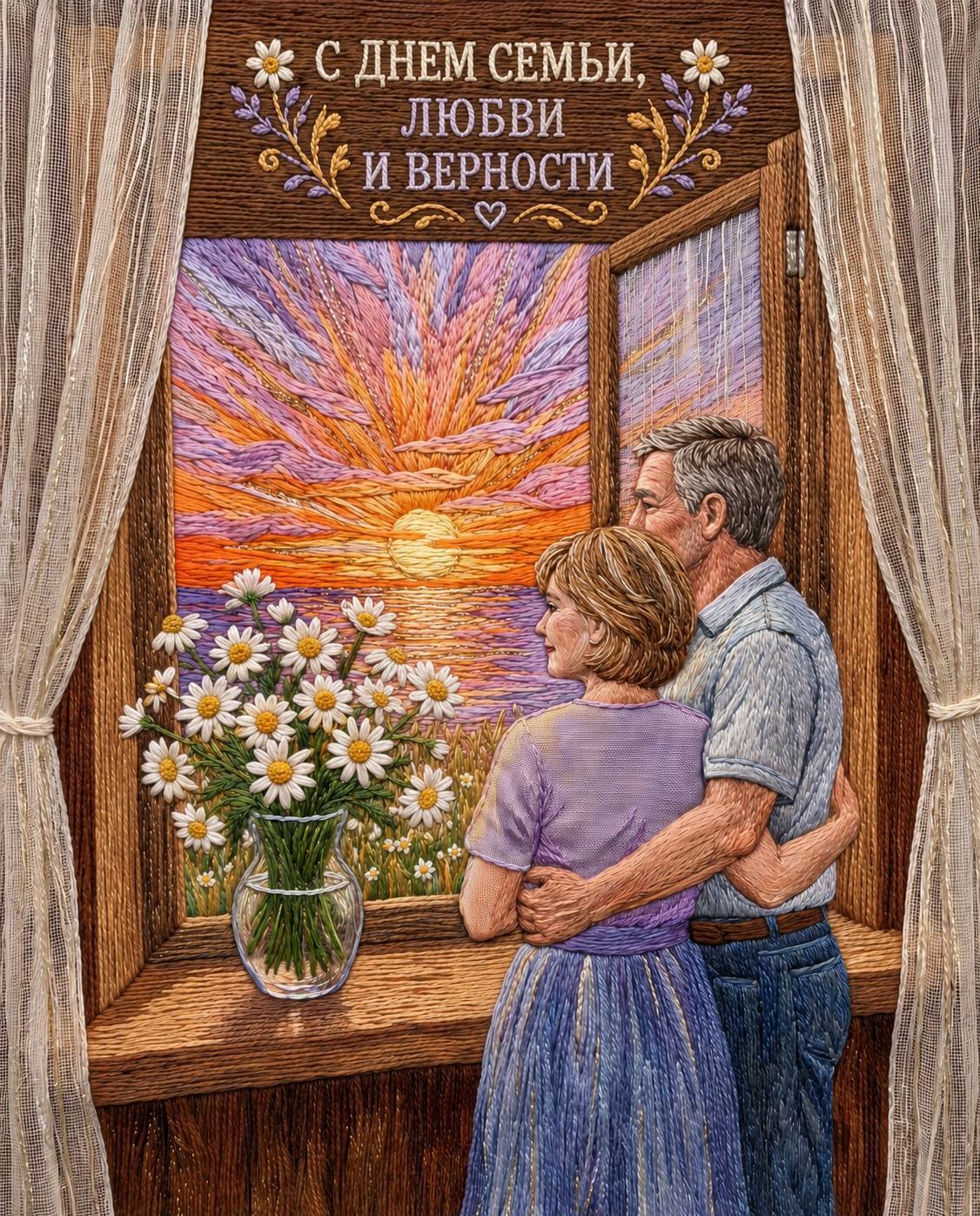 May this Day of Family, Love and Fidelity be filled with smiles, hugs and happy moments. - Neural Network Content, Artificial Intelligence, Neural network art, Family, Family Day of Love and Fidelity, Traditions, Russia, Longpost