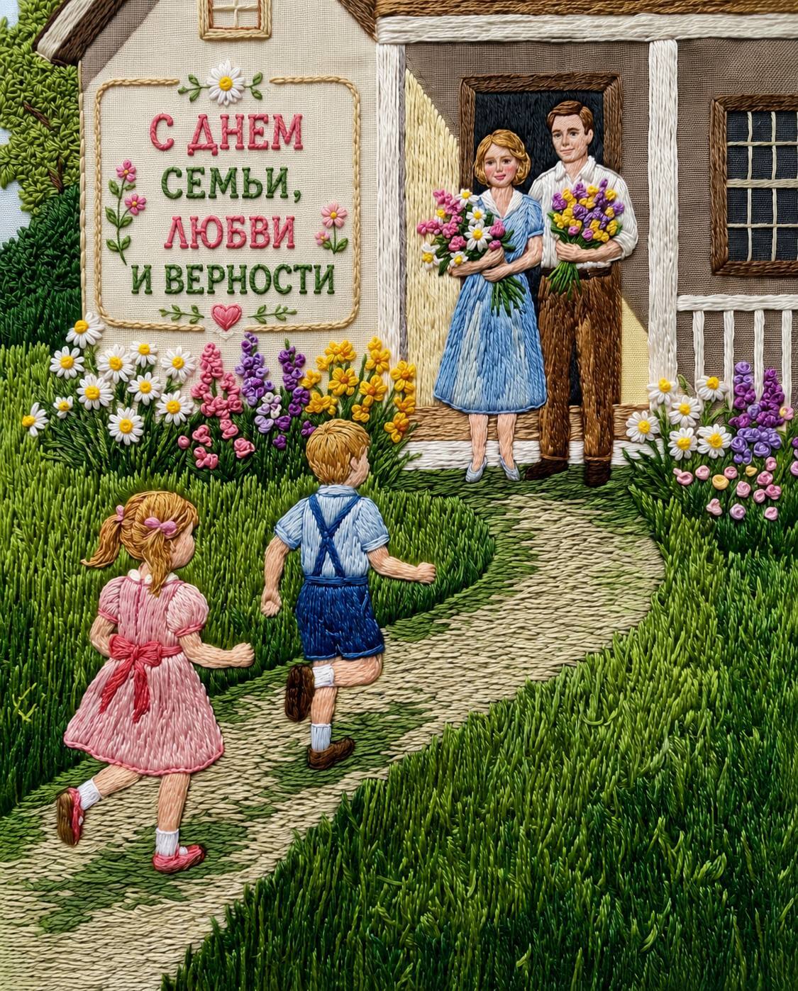 May this Day of Family, Love and Fidelity be filled with smiles, hugs and happy moments. - Neural Network Content, Artificial Intelligence, Neural network art, Family, Family Day of Love and Fidelity, Traditions, Russia, Longpost