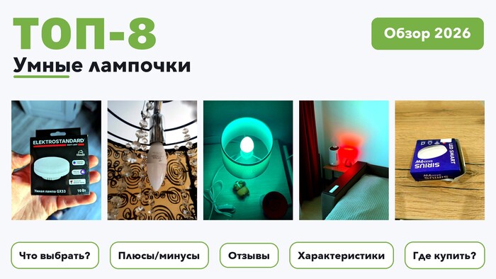 Лучшие умные лампочки 2026: разобрали более 130 товаров с высоким рейтингом и выбрали лучшие