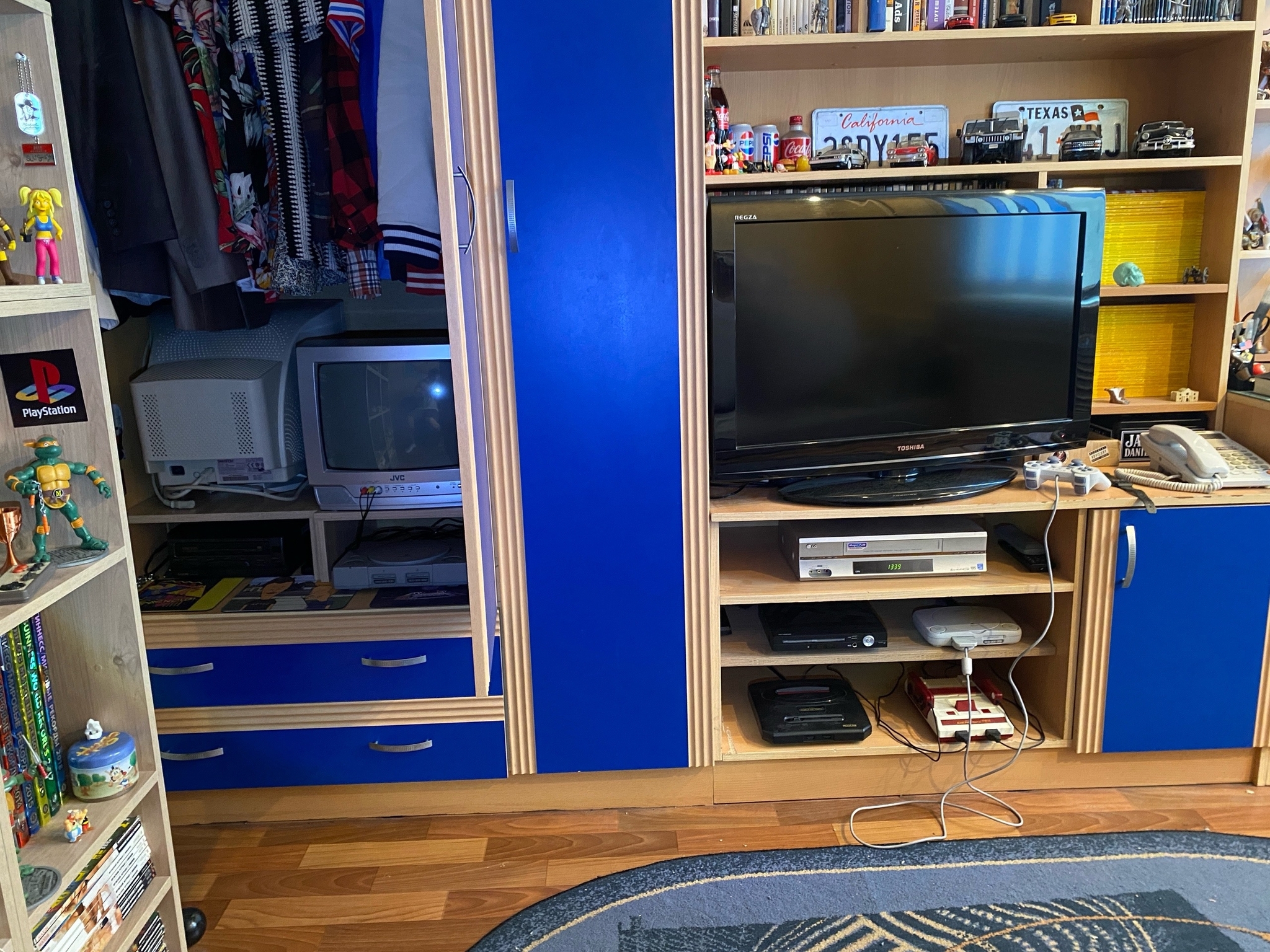 My retro gaming setup! - Retro, Collecting, Computer games, Collector, Retro Games, Nostalgia, Collection, 90th, Old school, Childhood of the 90s, 2000s, Playstation, Nintendo, Sega, Figurines, Consoles, Dendy, Game console, VHS, VKontakte (link), Longpost