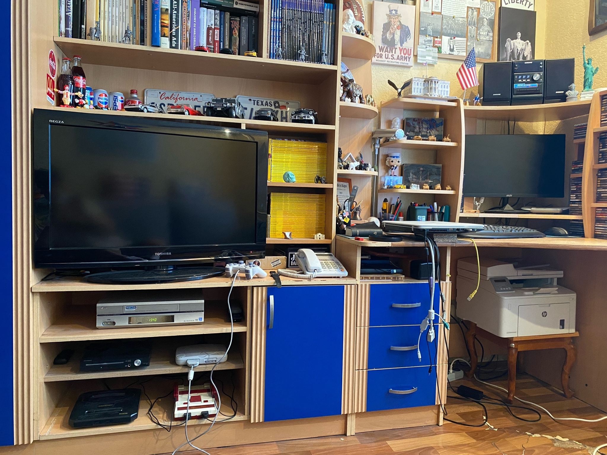 My retro gaming setup! - Retro, Collecting, Computer games, Collector, Retro Games, Nostalgia, Collection, 90th, Old school, Childhood of the 90s, 2000s, Playstation, Nintendo, Sega, Figurines, Consoles, Dendy, Game console, VHS, VKontakte (link), Longpost