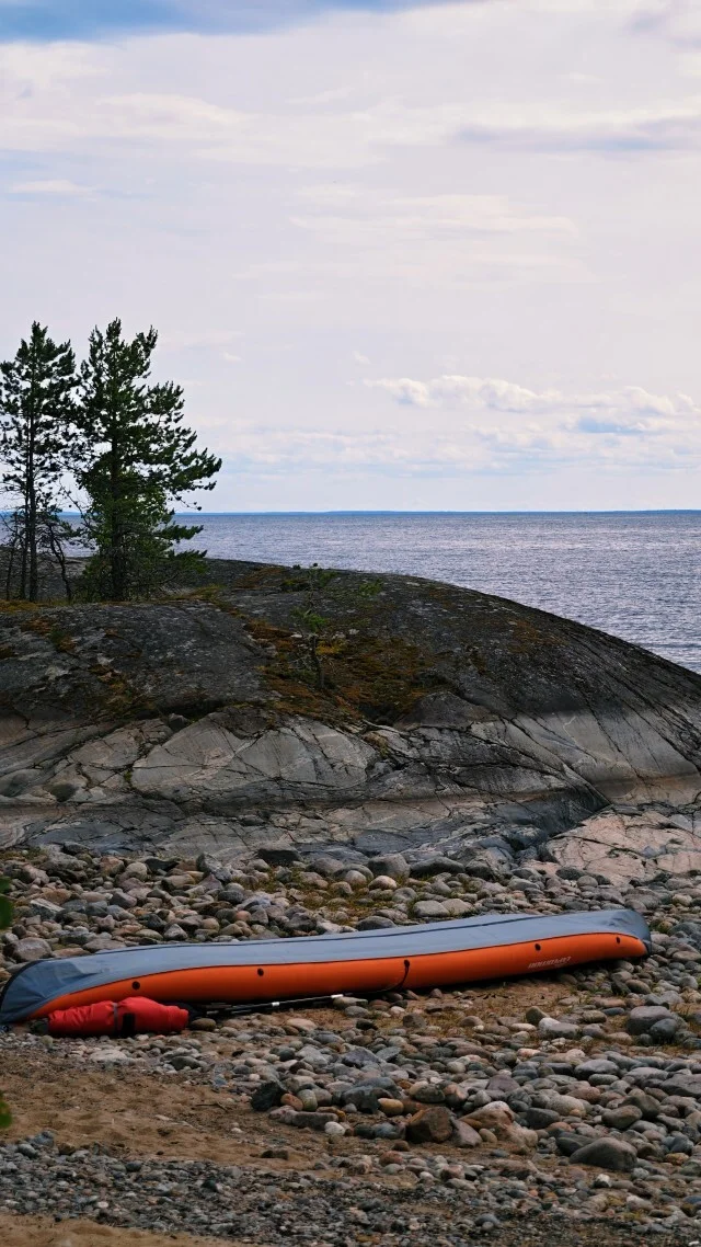 Journey through Karelia. Chapter 1: Ladoga Skerries. Part 1 - My, Alloy, Skerries, Ladoga, Ladoga skerries, Kayak, Australian shepherd, Карелия, Longpost