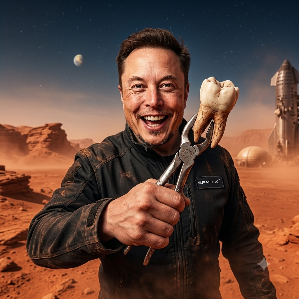 How a Dental PR Team Accidentally Summoned Elon Musk - My, Dentistry, Elon Musk, Marketing, Humor, Sarcasm, Tallinn, Estonia, Teeth, The gods of marketing, Dialog, Creative advertising, Trolling, Oddities