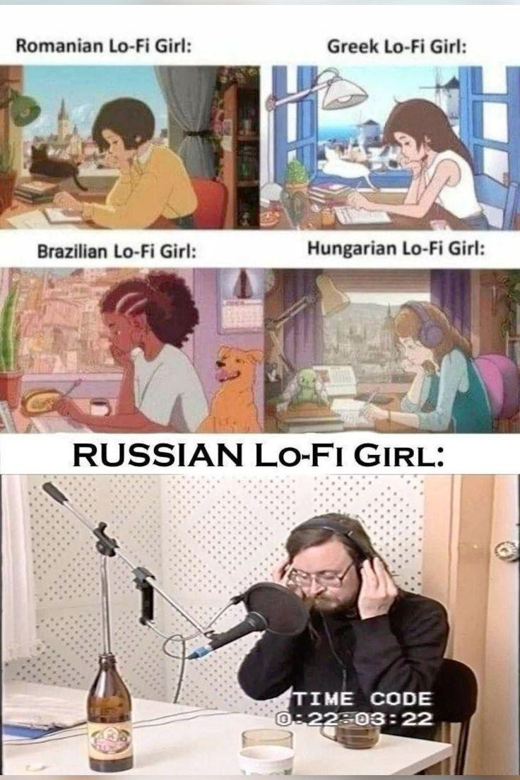 Ответ на пост «Lo-Fi Girl в стиле разных стран» - Контент нейросетей, Reddit, Арт, Страны, Длиннопост, Lofi hip-hop radio, Рисунок, Челлендж, Стиль, Егор Летов, Ответ на пост