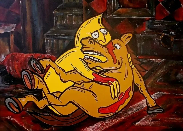 A DROP OF NICOTINE KILLS A HORSE Anna T 2026 - Series Fine Arts RUUSSR, Painting, Painting, Modern Art, Potirany, 2026