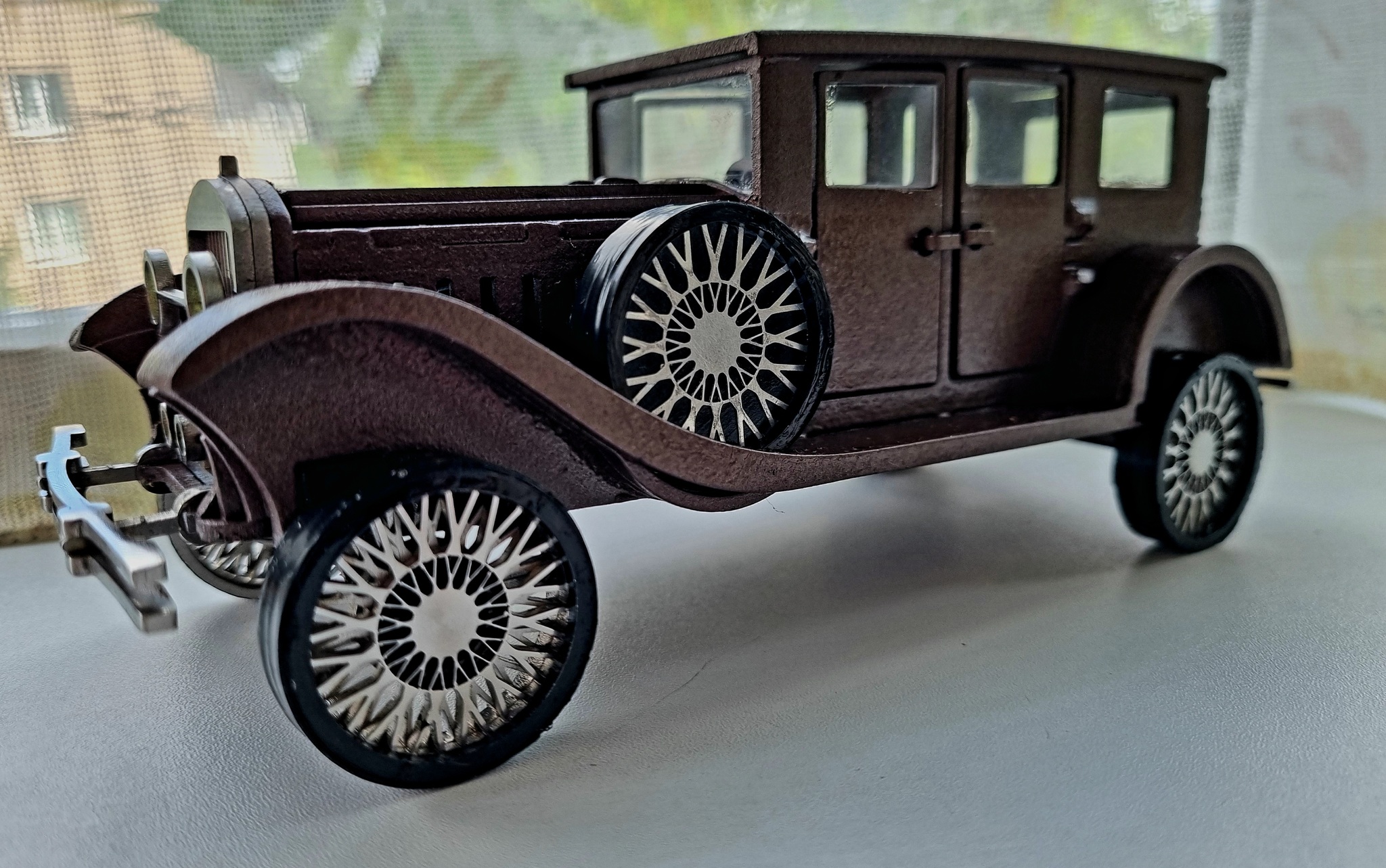 Iron model of the Cadillac 341, 2mm steel 3D puzzle - My, Scale model, Prefabricated model, Cadillac, Handmade, Auto, Car, Fashion model, Toys, Collection, Longpost, 3D, 3D modeling, 3D puzzles, Puzzle