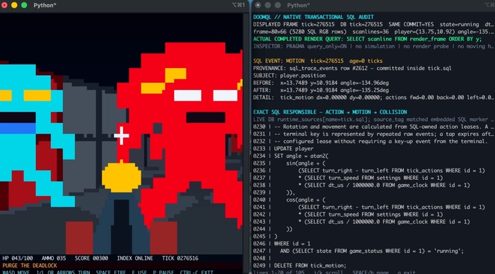 ИИ написал Doom на языке баз данных. Каждый пиксель — это SQL-запрос
