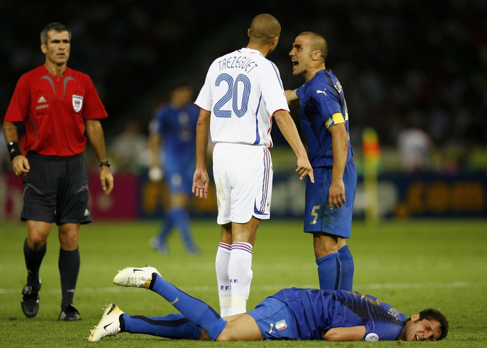 Легендарный удар Зидана в финале ЧМ-2006. Источник: Michael Steele / Getty Images.
