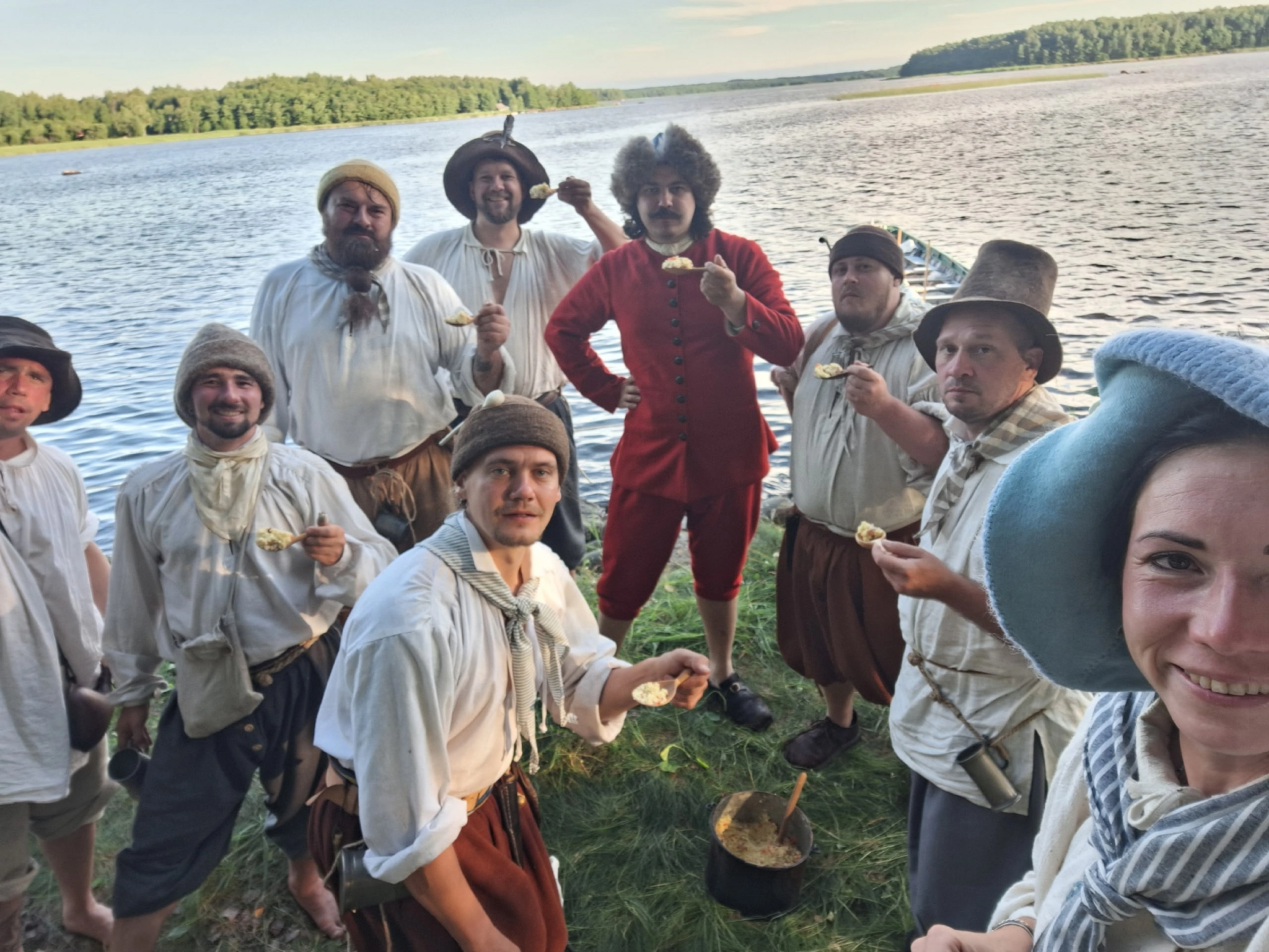 And here we spent two weeks sailing around the Vyborg Bay on gigs - My, Historical reconstruction, Baltic Sea, Sail, Whaler, Hike, Longpost