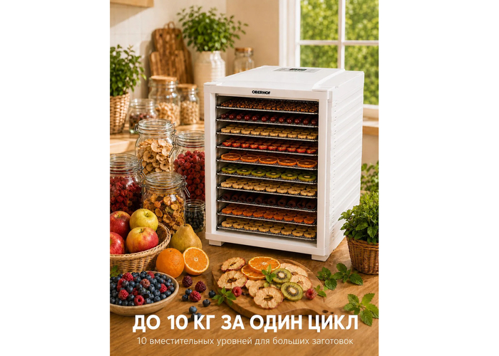 ������ ���������� OBERHOF Fruchttrockner �-53 White �� 10 ������� 800 ��.