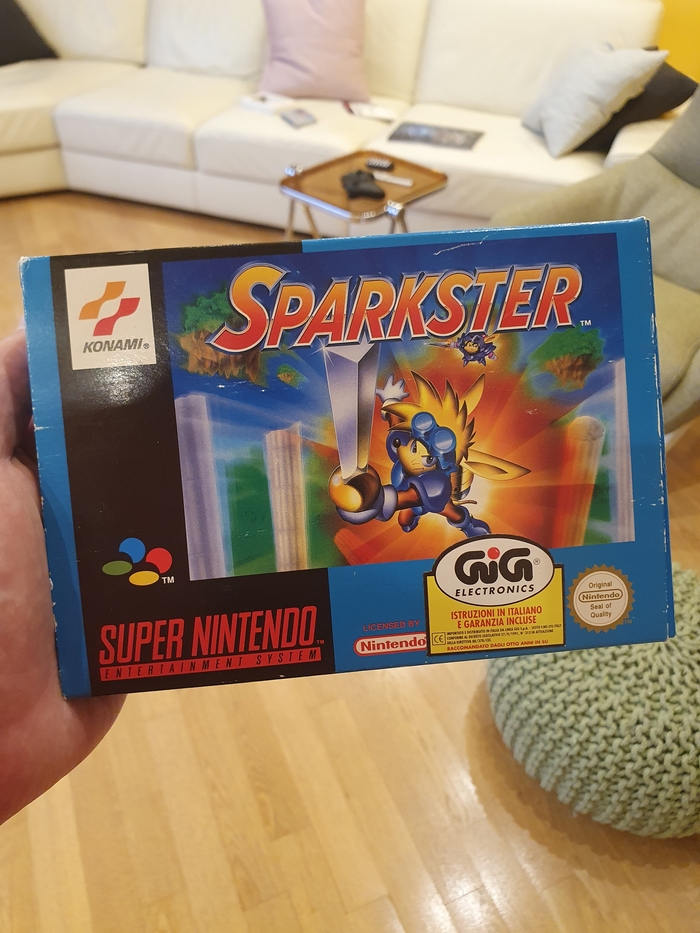 Оригинальный картридж Sparkster для SNES