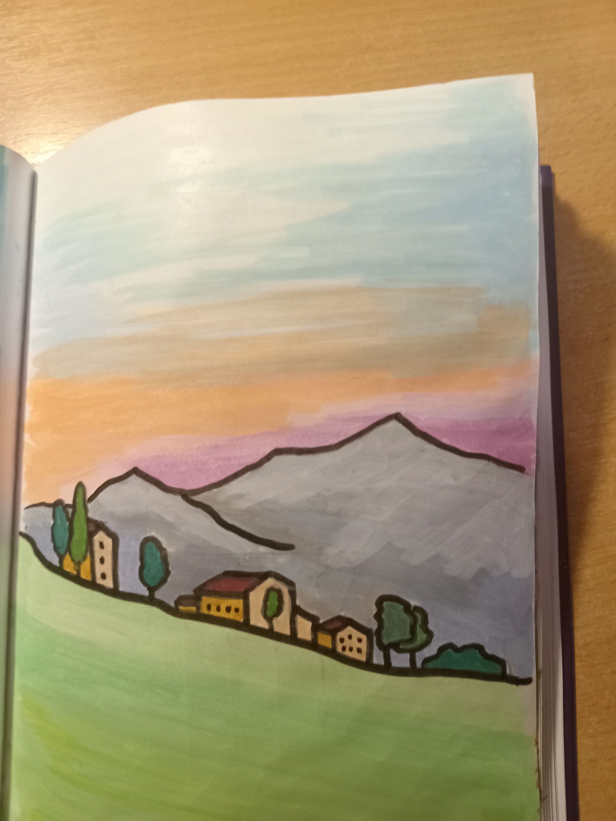 More new sketchbook pages. What do you think? - My, Painting, Acrylic, Calmness, Sketchbook, Longpost