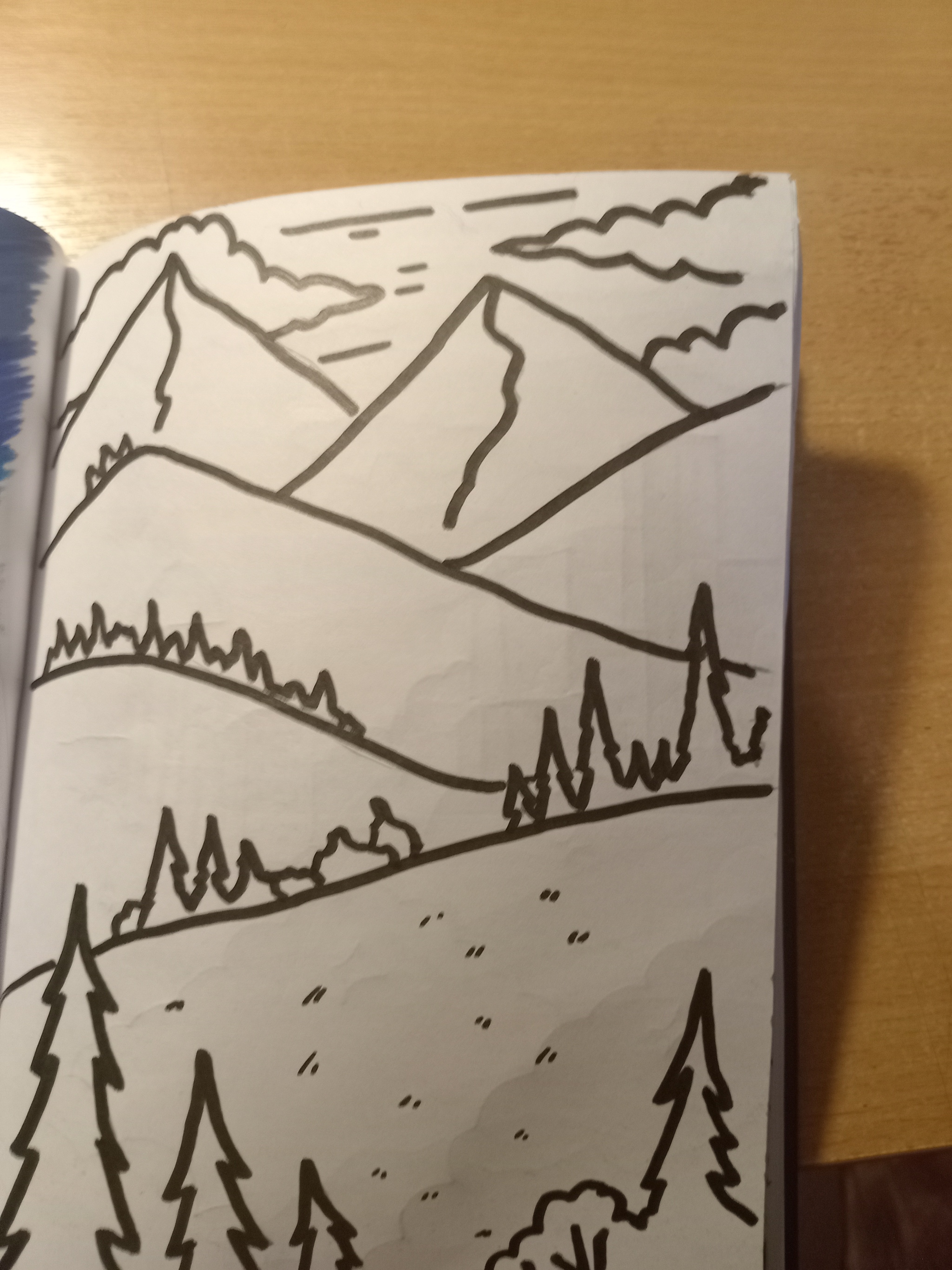 More new sketchbook pages. What do you think? - My, Painting, Acrylic, Calmness, Sketchbook, Longpost