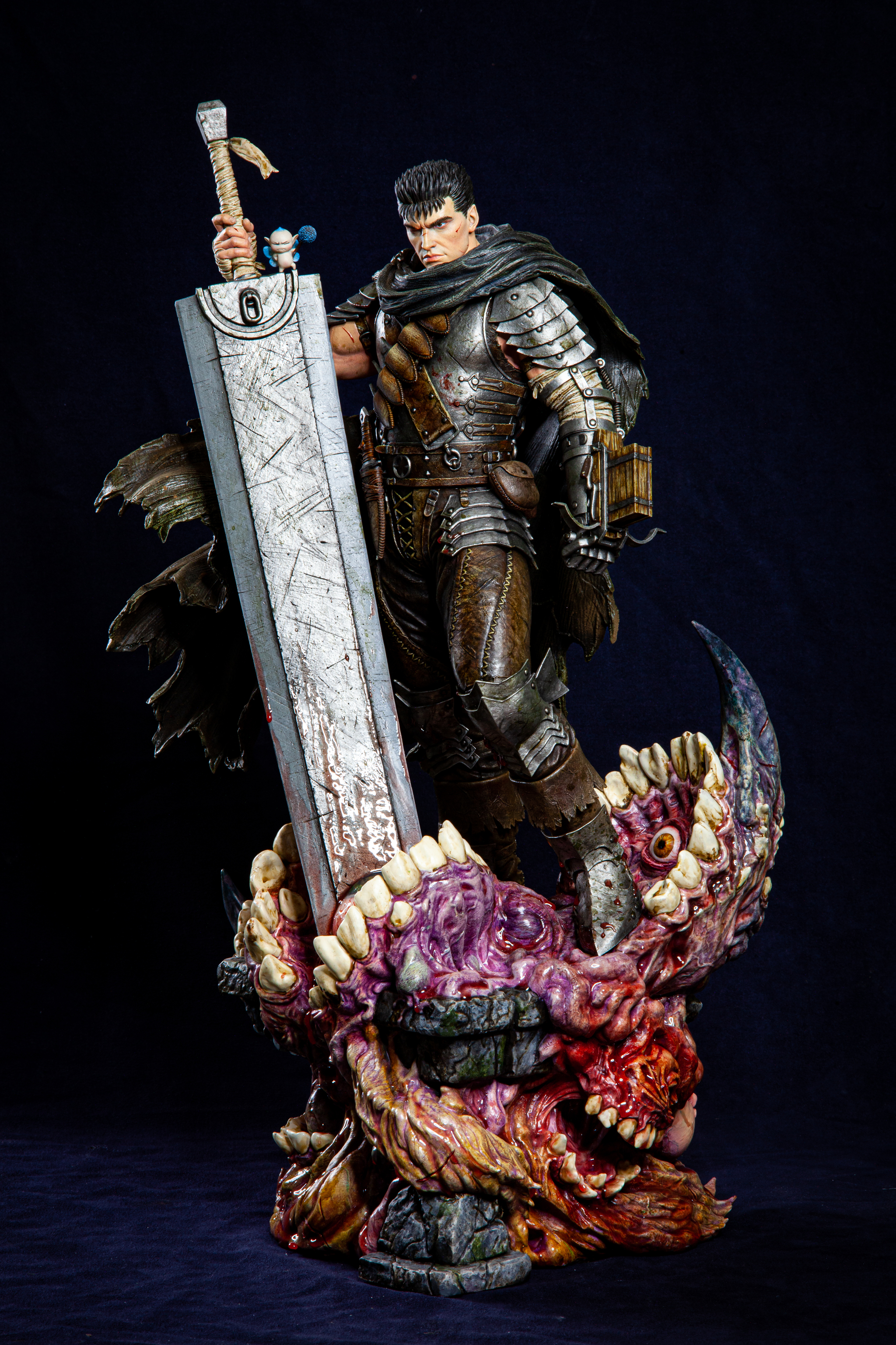 Guts figure from the anime Berserk. 3D printed and acrylic painted. - My, Hobby, Collecting, Creation, Collection, Miniature, Anime, Painting, Handmade, Photopolymer printing, Berserk, Guts, Sculpture, Games, Painting miniatures, Creation